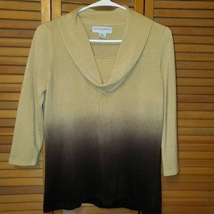 Coffee and chocolate brown ombre sweater